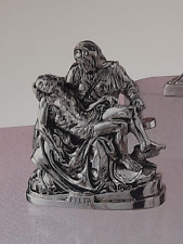 Statue Sculpture The Mercy ' By Michelangelo Cm.15x18 Coated Silver 925% 3210