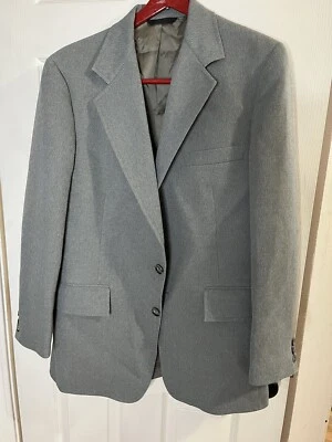 Blazer Jaymar masculino vintage casaco esportivo jaqueta de tweed lã cinza tamanho xadrez único - Imagem 1 de 3