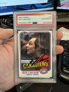 1981-82 Topps #19 Guy Lafleur signed Montreal Canadiens PSA/DNA auto - Bild 1 von 11