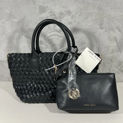 Bolsos de Mano Mujer Anne Klein Pequeño Convertible Tejido Bolso con Bolsa Envío Gratis Foto 1 de 4
