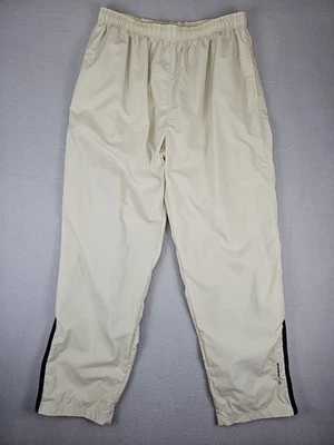Vintage Reebok Nylon Pants Men's XL Tan Loose Fit Lined Track Windbreaker 90's - Image 1 of 4
