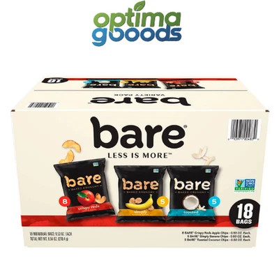 Bare Baked Crunchy Chips Variety Pack 0.53 oz Bags 18 Count Healthy Snacks. - Image 1 of 4