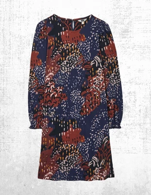 Women’s Fat Face Dress Casual Jersey Long Sleeve Multi Animal Karen Multi - Image 1 of 4