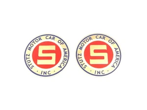 2 X BRASS FRONT GRILL RADIATOR HOOD BADGE EMBLEM MONOGRAM FITS TO VINTAGE#V491-8 - Foto 1 di 6