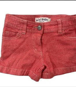 Mini Boden Girls Red with White Stripes Shorts 4th Of July Size 6 Patriotic - Picture 1 of 3