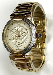 GV2 BY GEVRIL 1551 Berletta Chronograph White Dial Diamond Ladies Watch WARRANTY - Picture 1 of 12