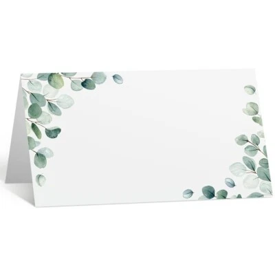 50pcs Message Setting Card Green Leaf Table Place Cards Party Decoration - image 1 of 4