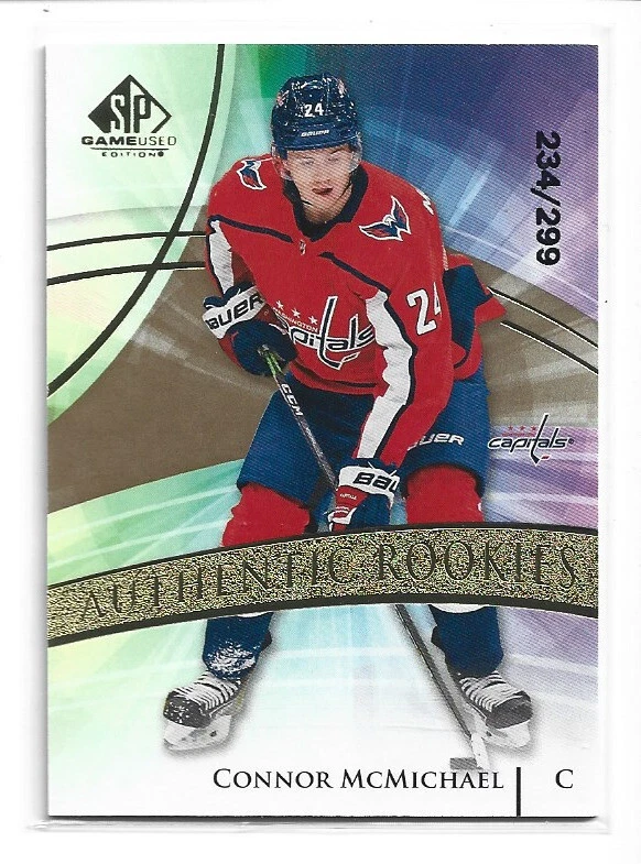 20-21 SP Game Used Authentic Rookies Golden Burst /299 Connor McMichael #135 - Image 1 of 1