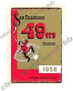 1958 football  Yearbook metal tin sign house home decorating - Picture 1 of 4