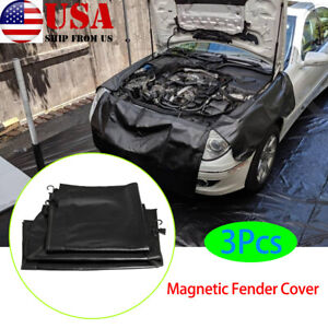 3-Pack Magnetic Fender Cover Paint Protector Car Mechanic Work Mat Heavy Duty US