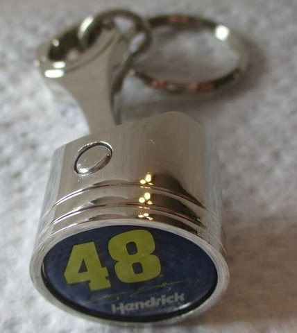 Jimmy Johnson # 48 CHROME PISTON METAL KEYCHAIN ! FREE SHIPPING ! FAST SHIPPING Cover