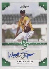 2015 Leaf Perfect Game National Showcase Green /10 Wyatt Tyson #PG-WT1 Auto