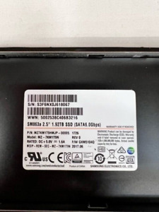 Samsung SSD 1.92TB SM863a MZ-7KM1T9N Solid State Drive MZ7KM1T9HMJP-00005 2.5"