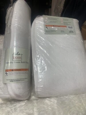 Juego de alfombras de baño de espuma viscoelástica 1-24” X 17” 1 - 30” X 20” Blanco Foto 1 de 4