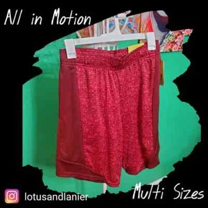 All in Motion Red Patterned Court Shorts Sz Multi Sizes - Picture 1 of 8
