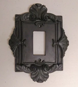Decorative Resin Florentine Design Dimmer Plate. Unfinished. - Imagen 1 de 1