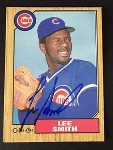 LEE SMITH ~ 1987 OPC #23 *HTF* autografo firmato ~ Cubs HOF '19 ~ SOLO 1 SU EBAY - Foto 1 di 3