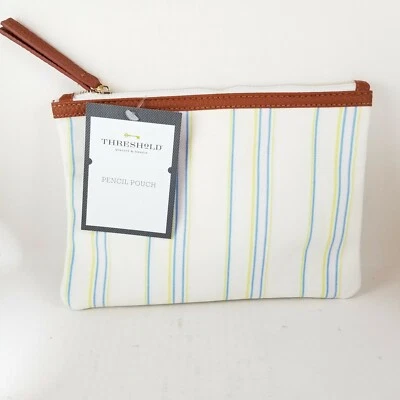 Threshold 6" x 8" Zip Linen Pouch Stripe.. New  - Image 1 of 4
