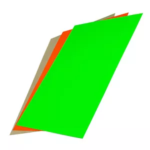 Vinilo de transferencia de calor permanente A4 3 hojas PU VERDE NEÓN, naranja, dorado - Imagen 1 de 2