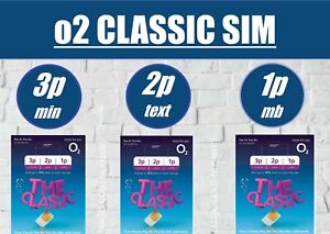 O2 Classic Sim Card Pay As You Go 2G 3G 4G FOR GPS TRACKER & PHONE ONLY £0.99P