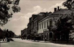 Békéscsaba UNGARN Postkarte Postcard Ansichtskarte ~1960 Gebäude Strassen Partie - Picture 1 of 2