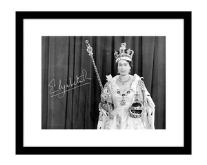 Queen Elizabeth II Signed 8x10 photo print coronation robes autographed UK royal - Picture 1 of 2