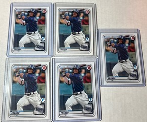 2020 Bowman 1st Edition Wander Franco #BFE-1 Tampa Bay Rays Lot of 5