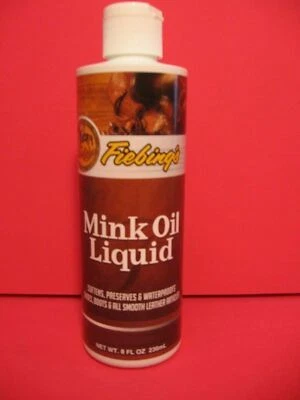 Fiebing's Mink Oil Liquid - 8 Ounces - Leather Waterproofer - Leather Softener - Image 1 of 2