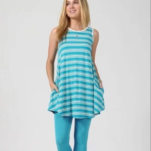 Túnica para mujer talla M a rayas sin mangas sin mangas ¡nueva! - Imagen 1 de 1