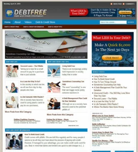 DEBT ADVICE BLOG & STORE WEBSITE WITH AMAZON-ADSENSE-CLICKBANK+ HOSTING - Picture 1 of 1