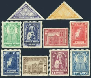 Bolivien C72-C81,scharnier.Michel 310-319. Nationaler Eucharistischer Kongress,1939.Heilige - Bild 1 von 1