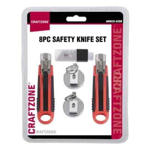 8PC SAFETY KNIFE RETRACTABLE Lanyard Blade set - Picture 1 of 6