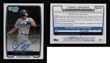 2012 Bowman Draft Chrome Draft Picks Auto Corey Seager #BCA-CS Auto