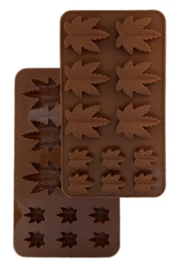2pk Gummy Fondant Silicone Leaf Mold For Muffins Cookie Chocolate Candy Polymer - Picture 1 of 3
