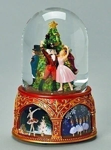 NUTCRACKER SUITE ROTATING AND MUSICAL SNOW GLOBE - Picture 1 of 5