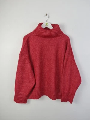Nobody's Child Jumper Red Roll Neck Meet The Jean Drop Shoulder RRP £65 New F2 - Image 1 of 4