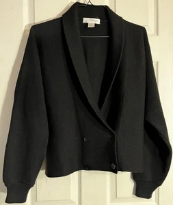 Jones New York schwarzer zweireihiger Pullover 48% Lammwolle Damen Large - Bild 1 von 4