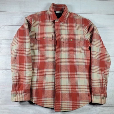 John Elliott Men's Wool Jacket Shirt Flannel Striped Plaid Button Size 2 FLAW - Image 1 of 4