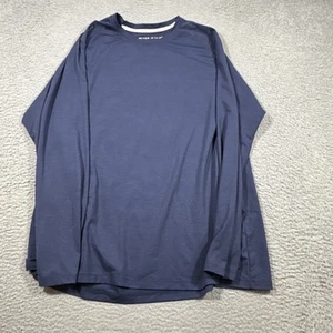 T-shirt Peter Millar uomo XL Aurora Performance manica lunga blu girocollo golf - Foto 1 di 8