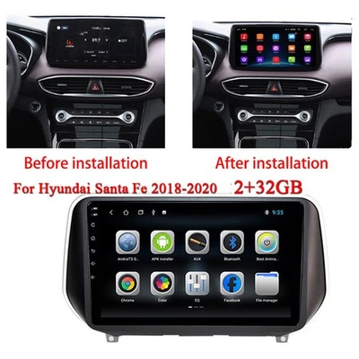 10" Android 10.0 Head Unit Stereo GPS Wifi 2+32GB For 2018-2020 Hyundai Santa Fe - Image 1 of 4
