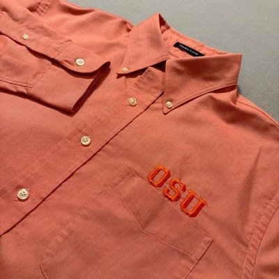Lands End Men Original Oxford Shirt Size 15.5 33 OSU Embroidered Lng Slv College - Image 1 of 4