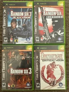 Tom Clancy Xbox Original Game Lot Of 4 Rainbow Six Complete Free Shipping - Picture 1 of 4