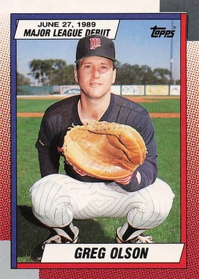 1990 Topps Major League Debut 1989 #93 Greg Olson - Image 1 of 2