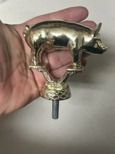Trofeo maiale vintage metallo dorato figura topper 4H agricoltori - Foto 1 di 5
