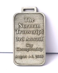 2000 The Norman Transcript 3rd Annual Championship Metal Golf Bag Tag - Oklahoma - Picture 1 of 7