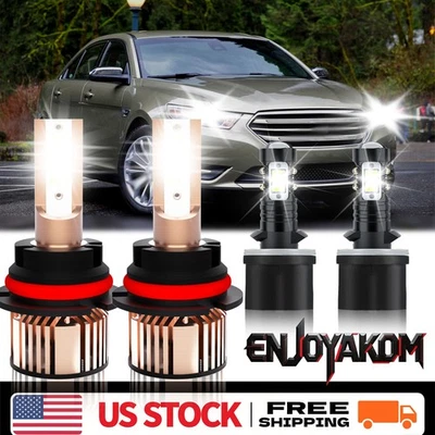 Kit de faros LED blancos de haz alto bajo para Ford Taurus 1992-2007 Foto 1 de 4