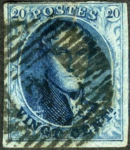 Bélgica 1858 Rey Leopoldo Usado (SC# 11) - Imagen 1 de 1