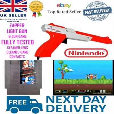 Nintendo NES Zapper Light Gun & Mario Bros/ Duck Hunt Game Blaster Bundle  - Image 1 of 4