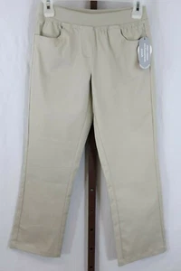 Wonder Nation Girls Beige Tan School Uniform Straight Fit Pants Size 8 Plus NEW - Picture 1 of 3
