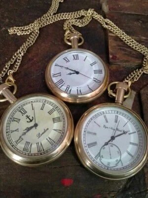 Lot of 3 vintage Brass elgin pocket Watch Collectible Antique Pocket Watch GIFT - Image 1 of 4